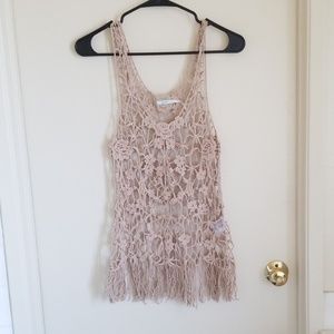 Kimchi Blue/Urban Outfitters Crochet Fringe Top